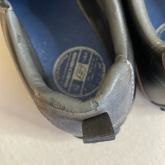 Sketchers Black Leather & Gray Suede Slip On Driving Shoes Size 9 - Picture 14 of 16